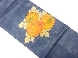 万寿菊模様織り出し　名古屋帯